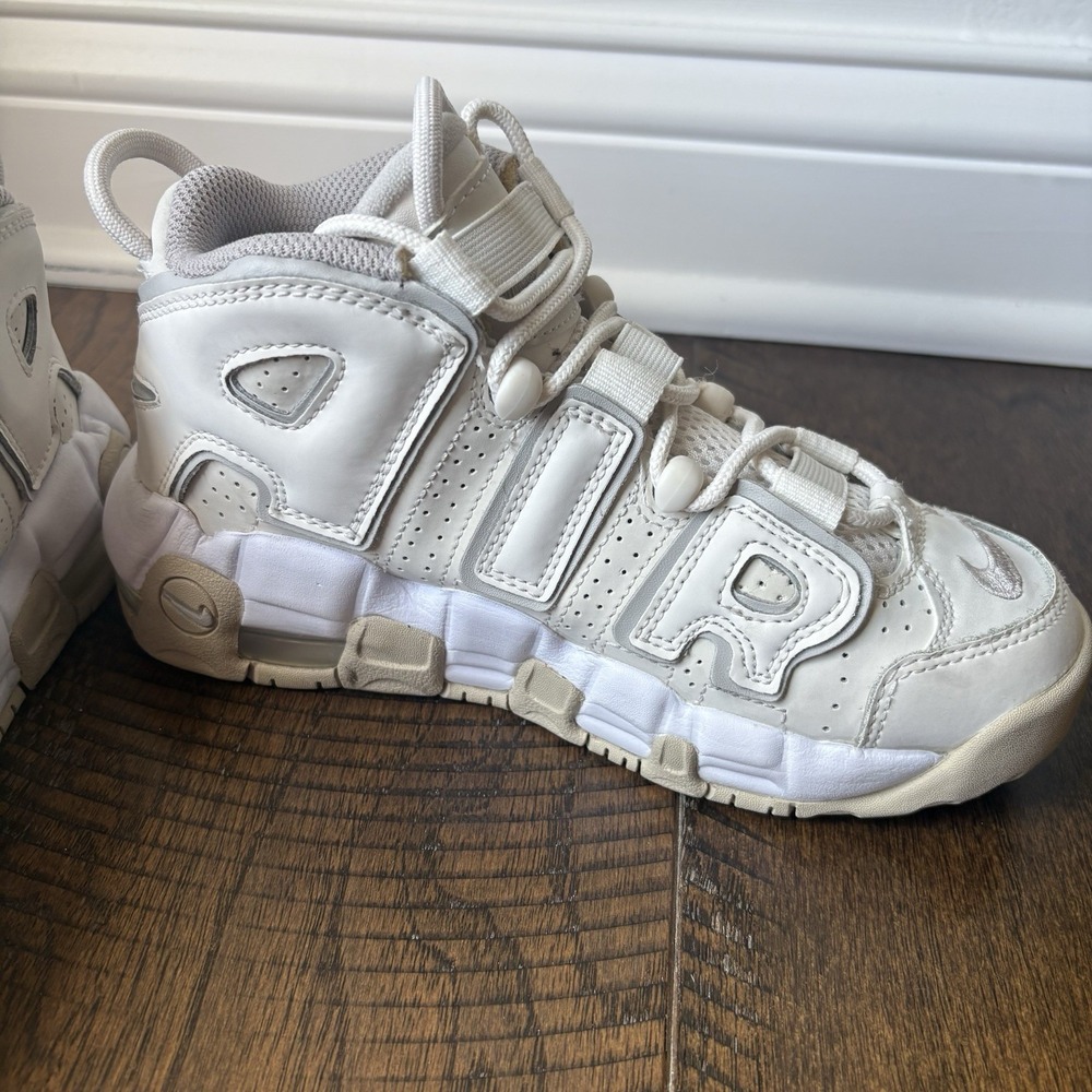 Nike Air More Uptempo GS Size 3,5Phantom Iron Ore White DM1023-001 Sneakers Shoe - Picture 5 of 11